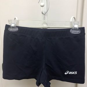 ASICS M Navy Blue Low Cut Spandex Short Shorts